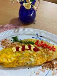 梅花豬 炒麵 歐姆蛋 (オムそば) 的食譜成品照片
