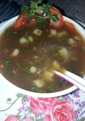 A picture of Vegetable soup.
