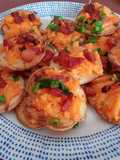 Rueditas de papas con queso y tocineta