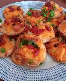 Rueditas de papas con queso y tocineta