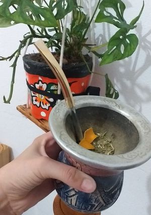 Una foto de Mate dulce con cascaritas de naranja seca