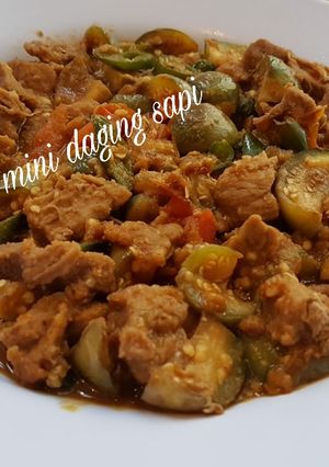 Foto resep Terung Mini Daging Sapi