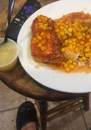 A picture of Pork chops southern style.
