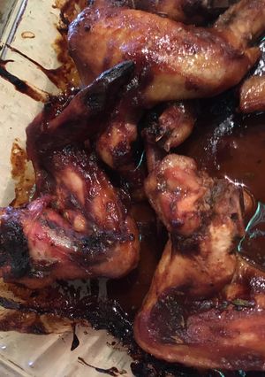 Una foto de Alitas de pollo a la barbecue