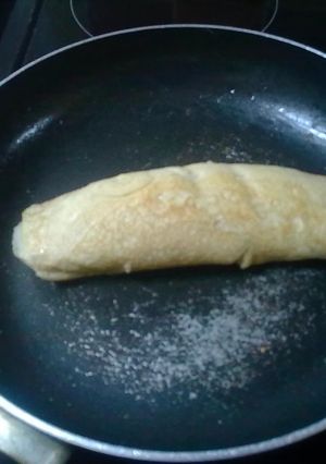 A picture of Tamago-yaki omlette 卵焼き.