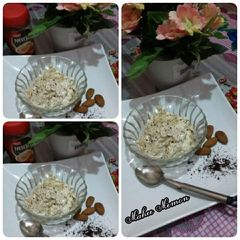 A picture of Coffee with Almonds Ice cream Ramadan special aftari.