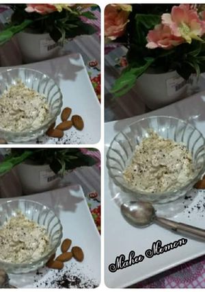 A picture of Coffee with Almonds Ice cream Ramadan special aftari.