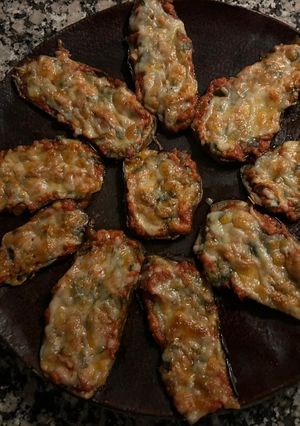 Una foto de Pizzetas de berenjena