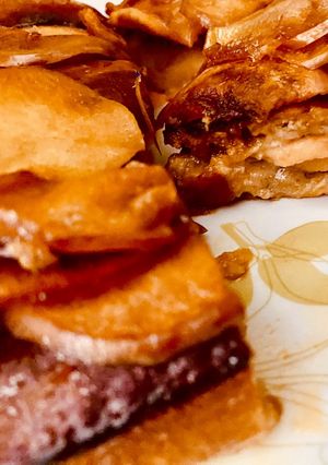 Una foto de 🧇TORTILLA🧇 DULCE DE 🍎MANZANAS 🍎 CARAMELIZADAS