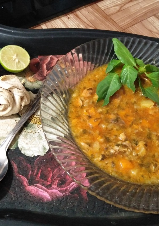 عکسی از دستور سوپ مرغ