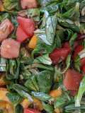 Salat (Feldsalat) mit Tomaten, Gurken,Paprika,Petersilie,Minze
