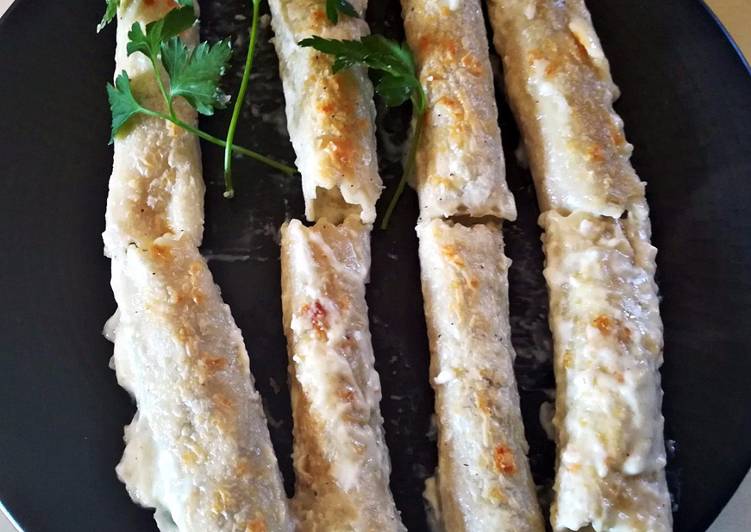 Canelones de carne de cocido