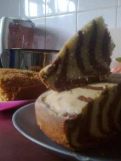 A picture of Zebra cake.