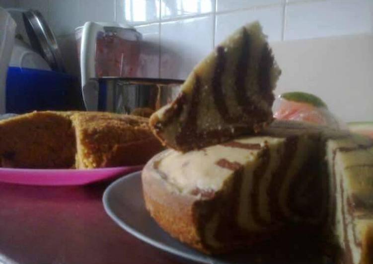 Steps to Make Award-winning Zebra cake Cooking Basics for Newbies