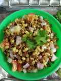 Sprouted lentils alu chat