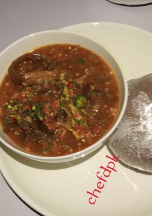 A picture of Okro pepper soup (Ila alasepo).