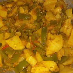 Potato capsicum veg A picture of Potato capsicum veg.