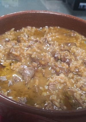 Una foto de Arroz con Carrilleras