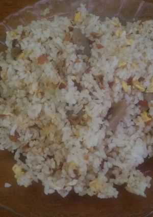 Foto resep Nasgor putih bakso kornet
