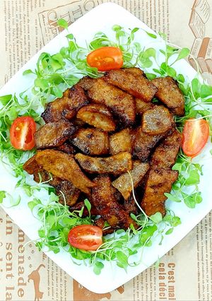 Hình của món Bẹ sữa heo nướng BBQ.