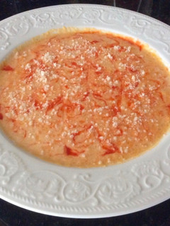 A picture of Creamy Butternut Squash and Tomatoes Soup.