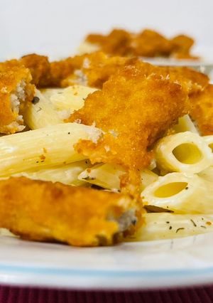 O poză a rețetei Penne cu crochete de pește…un deliciu😋.