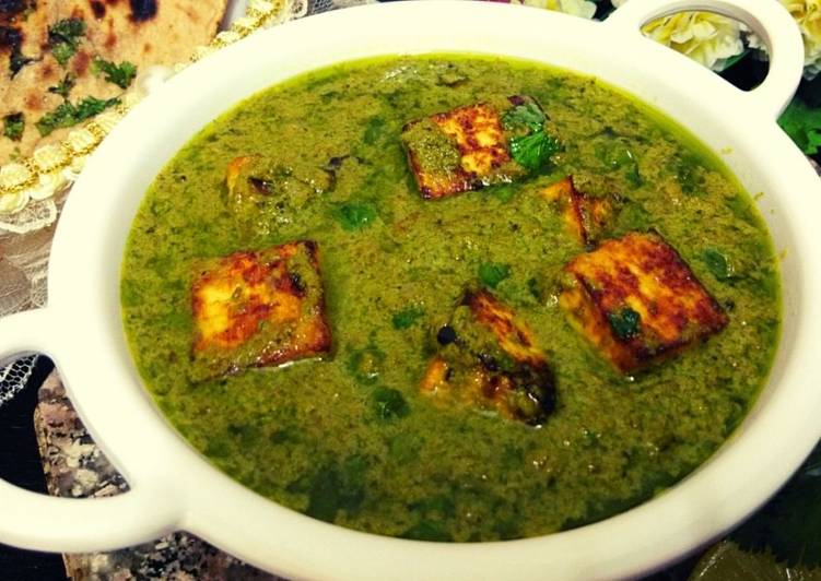 Nawabi paneer with coriander coconut gravy