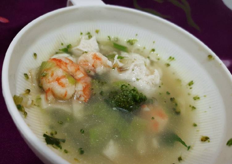 Langkah Menyiapkan Sup Udang (MPASI 1Years ++), Menggugah Selera