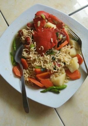 Foto resep Mie Instan Soup Kepiting