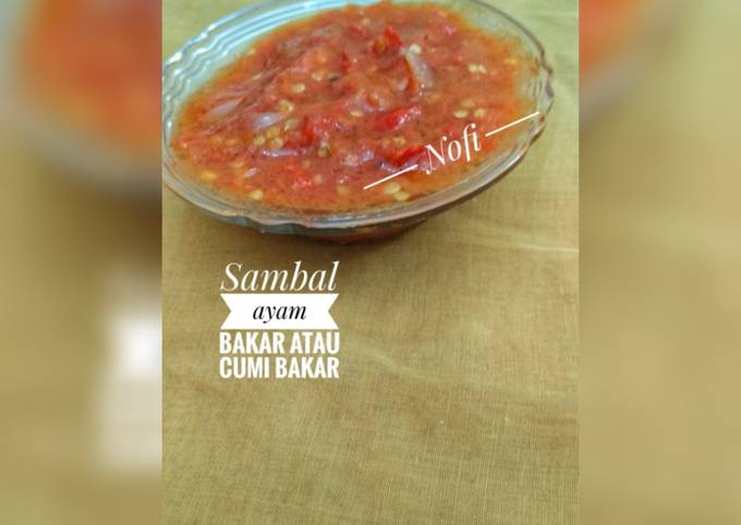 Sambal untuk ayam bakar atau cumi bakar