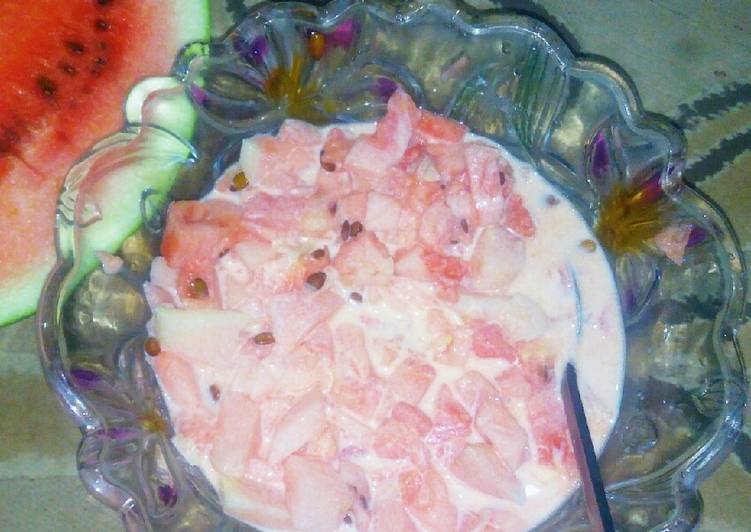 Watermelon with milk