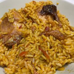 A picture of Palm oil rice.