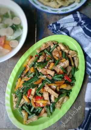 Foto resep Tumis kacang panjang tahu