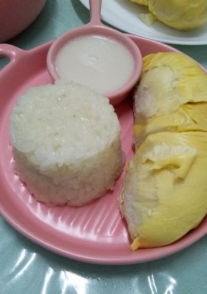 Gambar Pulut Durian dan Santan