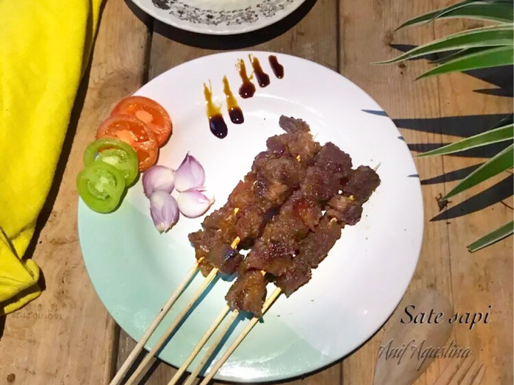 Resep: Sate Daging Sapi (versi: sate keong Dapoer_ Angkring) Rumahan