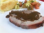 Una foto de panela asada