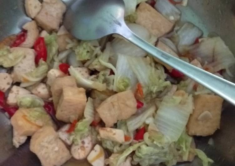 Rahasia Bikin Tumis sawi putih + tahu yang Lezat