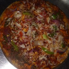 A picture of Homemade pizza without microwave.
