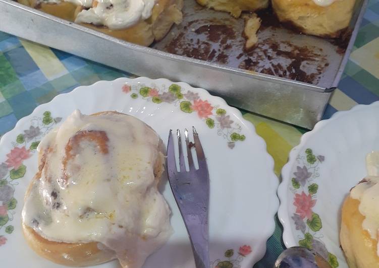 Cara Bikin Cinnamon rolls with cream cheese Yang Sederhana