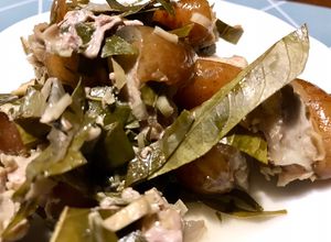 Hình của món Thịt lợn Mán hấp.