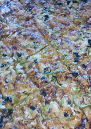 صورة لوصفة بيتزا 🍕 على طريقتي