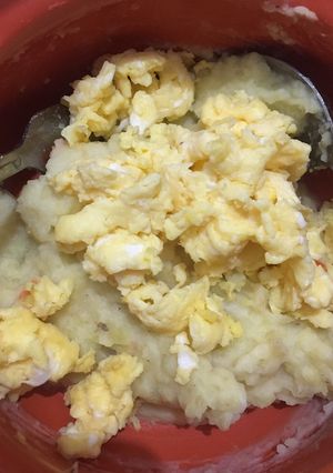 Foto resep Mashed potato with egg