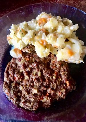 Una foto de Hamburguesas de carne de res y verduras para horno