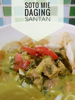 Foto resep Soto mie daging santan