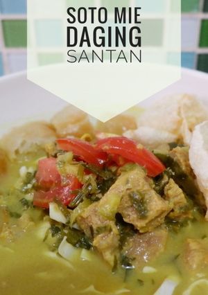Foto resep Soto mie daging santan