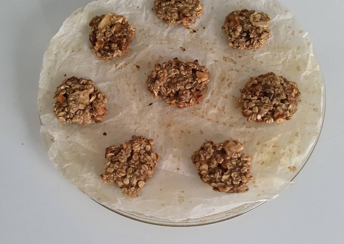 Galletas de avena y plátano  en Horno microondas (3 ingredientes)