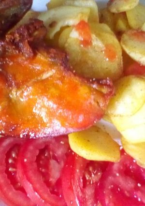 A picture of Baggia with deep fried chicken#4weekchallenge.