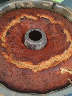Una foto de Pastel de plátano. ॐ