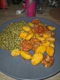 Gnocchis chorizo & petit pois à la crème
