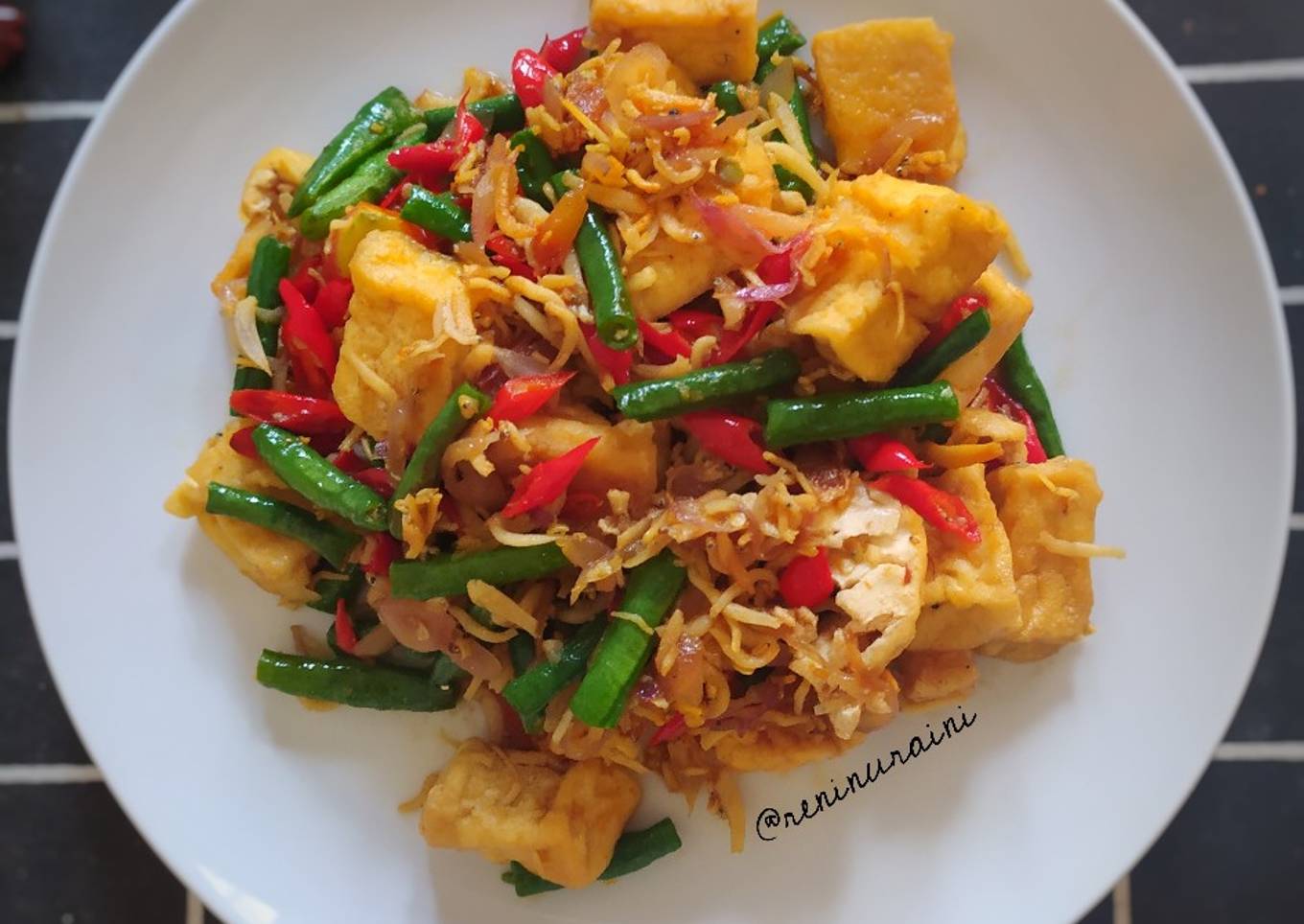 Tumis Kacang Panjang, Tahu dan Teri